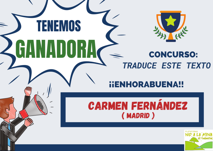 ¡¡ TENEMOS GANADORA !!