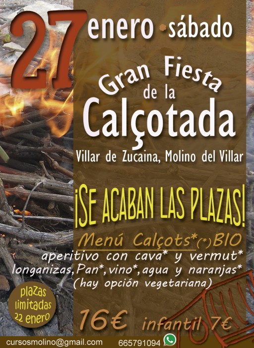 ¡Se acaban las plazas para la Calçotada del sábado 27 de Enero!