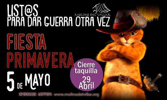 Reabierta la inscripción Fiesta Primavera 5 de Mayo Molino del Villar